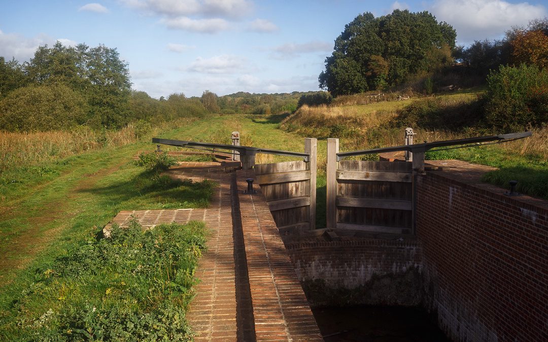 new lock gates on a norfolk canal